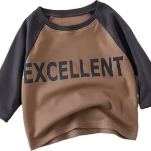 New brown baseball style shirt 4T